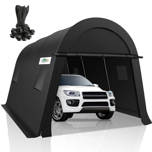 COBIZI Carports 10x20 Heavy Duty Car Canopy Garage with Removable Doors & Vents, Galvanized Frame Portable Carport Canopy Outdoor Storage Shelter with All-Season Tarp for Car Boat Truck Upgrade 2.1