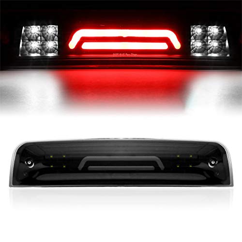 BA-BOLING 100% NEW 3D LED 3rd Third Tail Brake Light Rear Cargo Lamp for 2009-2017 Dodge Ram 1500/2010-2017 Dodge Ram 2500 3500 Super Bright High Mount Cargo Lamp (Smoke Lens),