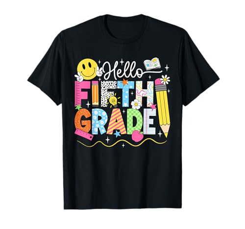 Hello Fifth Grade Team 5th Grade Back to School Teacher Kids T-Shirt