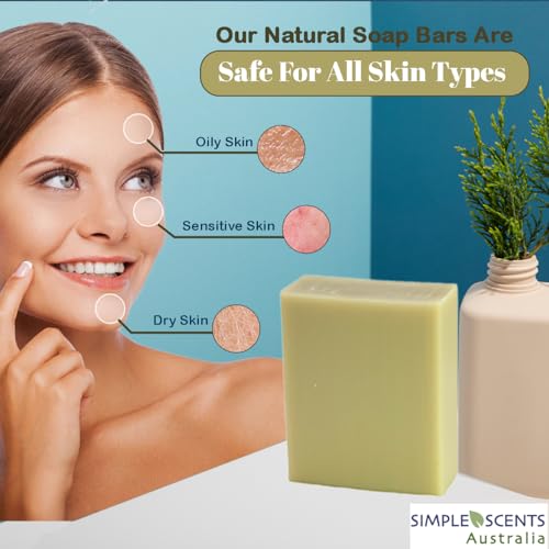 Simple Scents Australia French Pear Scented Natural Soap Bars (6 Bars), 3.5Oz Moisturizing French Triple Milled Soap Bars Enriched With Shea Butter - Pure Plant Oil Bath & Body Soap Bars thumb #4