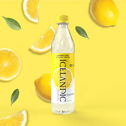 Icelandic Glacial Sparkling Water, Sicilian Lemon, 500 Milliliter, 24 Count