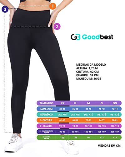 Calça Legging Flanelada Termica Goodbest Suplex Forrada Cintura Alta Feminina
