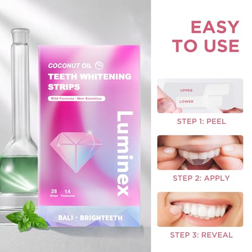 Luminex® Teeth Whitening Strips - Professional Whitening, Dentist Recommended, Easy to Use, Safe for Enamel - 28 Strips, 14 Treatments