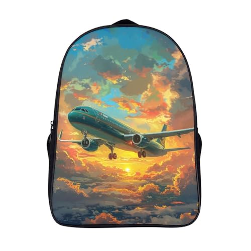 Sac à dos école primaire style avion imperméable pour garçon et fille