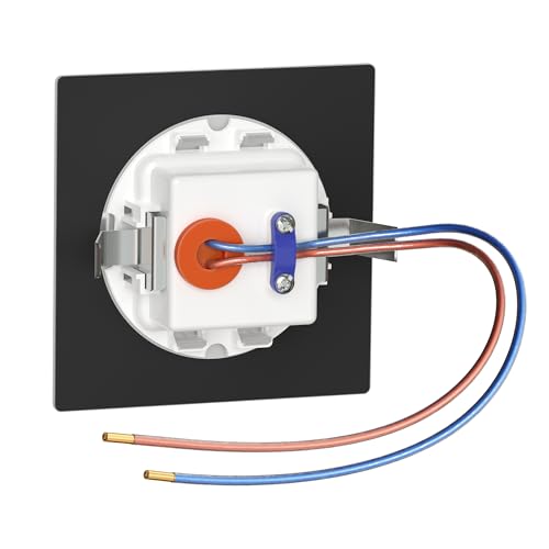 ledscom.de 5 Stück LED Treppenlicht/Wandeinbauleuchte FEX für innen und außen, eckig, edelstahl, 85 x 85mm, warmweiß