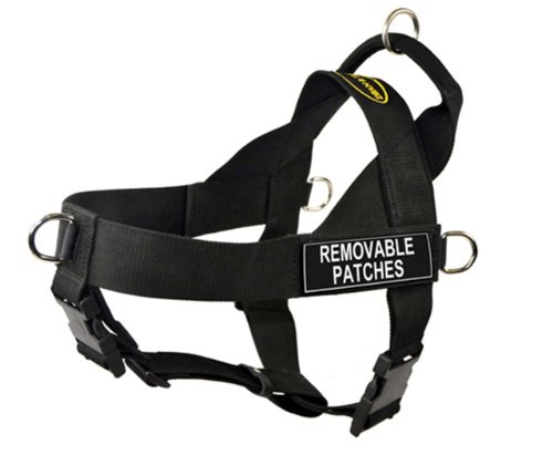 Dt Universal No Pull Dog Harness, Clear Patches, Black, X-Large, Fits Girth Size: 36-Inch To 47-Inch #TOP16