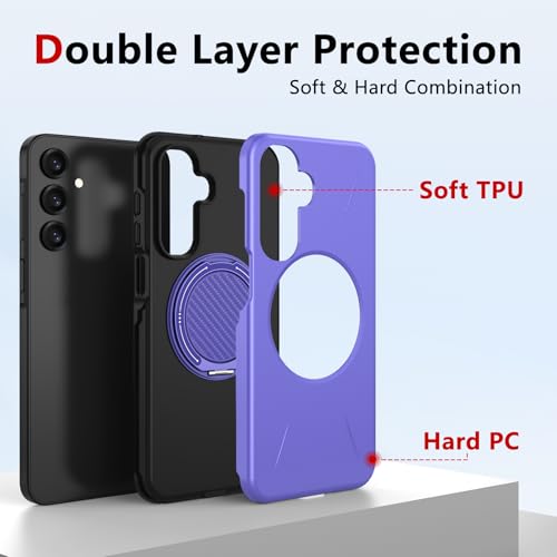 Aropuktek for Samsung A16/A17 Phone Case, Built-in Metal Kickstand, Purple by Aropuktek - Used condition - Image 5