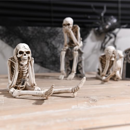 Figuras de Halloween Conjunto de 3 Calaveras Realistas miniatura 4