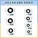 Glarks 160pcs 4#/6#/8#/10#/12#/14#/16# Black Countersunk Finish Washers Kit, Stainless Steel Finish Cup Washer, Countersunk Gaskets for Industrial, Woodworking, Automotive Construction