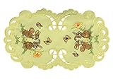osterdecken von sander 100% Polyester Osterdecke Ostern Osterhasen Tischläufer Tischdecke Mitteldecke Gelb - Größe wählbar (22x37)