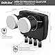 DUR-line 6° Monoblock Quad LNB - Astra 19,2°E + Hotbird 13°E - 4 Teilnehmer & 2 Satelliten (MB6-QS) - Doppel-LNC mit integriertem DiSEqC - Full HD, 4K, 8K, 3D - Wetterfest + Mobilfunk-Abschirmung