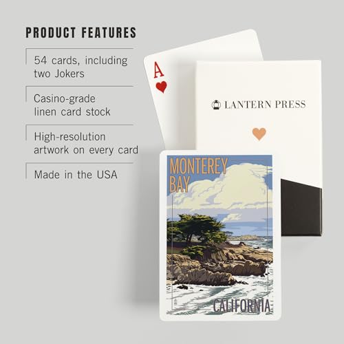 Baraja de cartas Monterey Bay 52 naipes tamaño póker miniatura 3