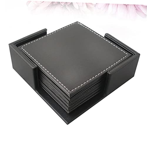 Tapis de table PU noir résistant chaleur rayures dîner maison