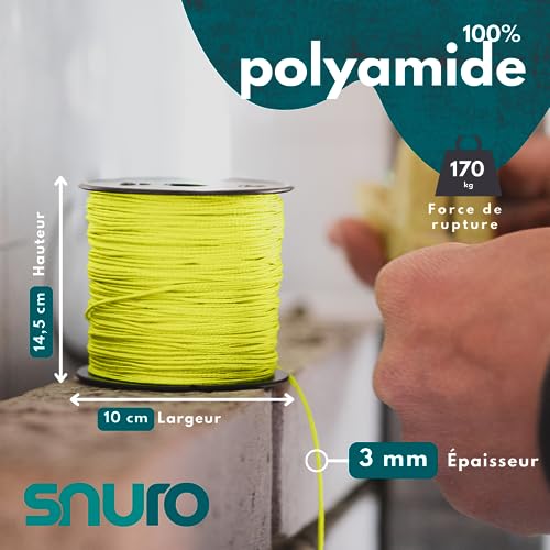 Corde nylon 3mm robuste en polyamide tressé résistant aux intempéries - 3