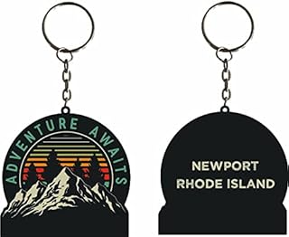 R and R Imports Newport Rhode Island Souvenir adventure awaits Metal Keychain