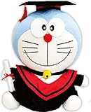 Doraemon 16' Fluffy Soft Graduation Plush in Hat & Gown (Removable) Grad Gift Party Favors