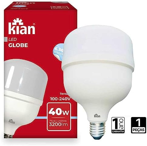 Kian - Lâmpada Led Globe Alta Potência Base E-27 40W 6,5K Bivolt
