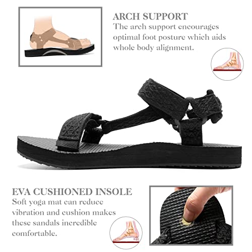 Image of WateLves Womens-Sport-Sandals Hiking Sandals with-Arch-Support Webbing-Outdoor-Beach-Water-Sandals for Travel-Walking-Trekking-Camping