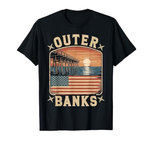 Outer Banks USA Coastal Crabe Design T-Shirt