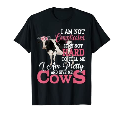 I'm Pretty And Give Me Cows - Contadino floreale con mucche Maglietta