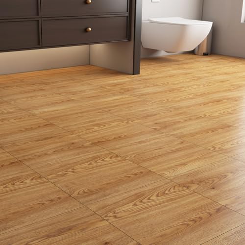 Yenhome 3 Pièces Dalle PVC Adhesive Sol Bois Marron Vintage 30x30cm Revetement de Sol Adhesif Épaissir Imitation Bois Dalle PVC Adhesive Carrelage Chambre Salon Garage Résistant à l'Usure