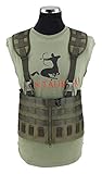 Zentauron Modular Split Front Chest Rig – Teilbares, taktische Weste, mit Schulter Harness, Einsatzweste, MOLLE-System flexibel anpassbar für Soldaten, Outdoor, Militär und taktische Einsätze