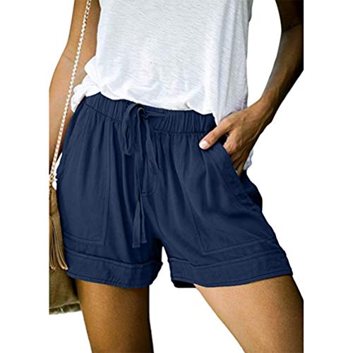 Naugust, pantaloncini estivi da donna, pantaloni sportivi, cintura estiva per fitness, yoga, tempo libero, estivi, spiaggia, vacanze, escursionismo, gonne, costume da bagno Marina Militare XL