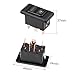 UXCELL Universal 5 Pin Car Window Switches - Master Rocker Switch Wiring Harness Momentary Glass Lifter DC 12V
