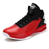  Gomnear Hombres Zapatos de Baloncesto Zapatillas de Deporte Respirables de Moda al Aire Libre,Rojo-41