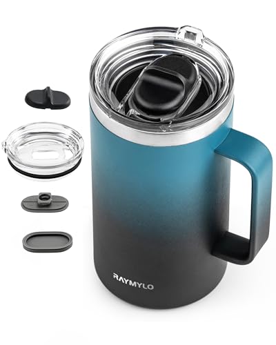 Image of RAYMYLO Insulated Coffee Mug 700ml, Spill-Proof & Detachable Slider Lid