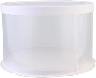 PRETYZOOM 1Pc Plastic Bakery Box with Paper Lid for Cake Preservation Transparent Cake Packing Box for Weddings and Celebrations Easy to Use and Safe Materials No Cleaning