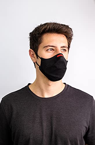 Máscara Fiber Knit AIR + Filtro de Proteção + Suporte (Preta, G)