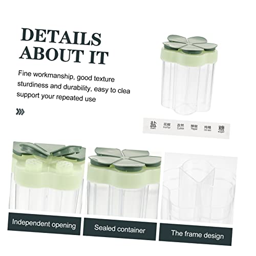 Hoement 5 1 5 Em 1 Garrafa De Tempero Saleiro Claro Recipientes De Pimenta De Acampamento Pimenteiro