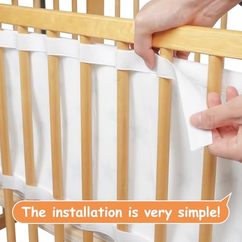 Protector de cuna de malla transpirable para el bienestar y dulce sueño de tu bebé 7