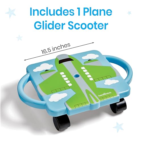 image for hand2mind Green Plane Glider Scooter Board, Floor Scooter Board, Gross