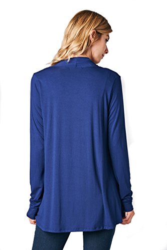 Image of Women Casual Open Front Long Sleeve Lightweight Softest Viscose Made from Bamboo Cardigan