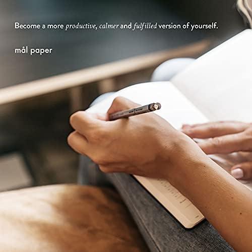 Mal Paper Daily Goal Setter Planner - Tan, 6 Month 274 Page Undated Pad | Soft Cover Productivity Diary with Affirmations, Note Pages Weekly & Monthly View | Mindfulness & Wellbeing Manifestation