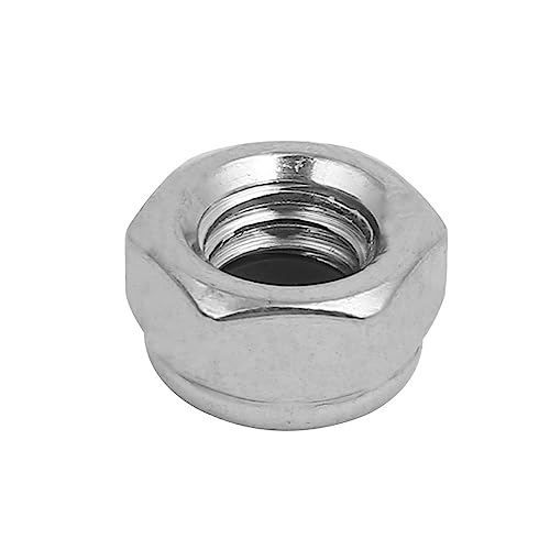 QUARKZMAN M8 x 1.25mm Sechskant Schloss Mutter x 4Stk 304 Edelstahl Linke Hand Gewinde Schloss Eingesteckt Sechskant Mutter Verschlüsse für Maschinen Befestigung [Silber Ton]