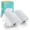 TP-Link TL-PA4010KIT AV600 Powerline Adapter Starter Kit, HomePlug AV2 Powerline Network Adapters, One-Button Security, 300 Meters Range, Energy Saving, No Configuration Required, Plug and Play