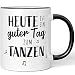 JUNIWORDS Tasse, Heute ist ein guter Tag zum Tanzen, Schwarz (1009397)