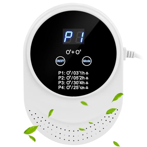 YUNYODA Luftreiniger Ozongenerator Geruchskiller, Air Purifier, Air Ozonizer Generator, Luftreiniger Allergiker mit 4 Loop-Modi, Ozongerät Ozonisator für Badezimmer, Küche, Rauch, Autos, Haustiere