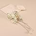 Rannyrena Gold Butterfly Hair Claw Clips Pearl Chain Tassel Rhinestone Butterfly Flower Hair Clips Tassel Nonslip Clamps Hair Accessories for Women
