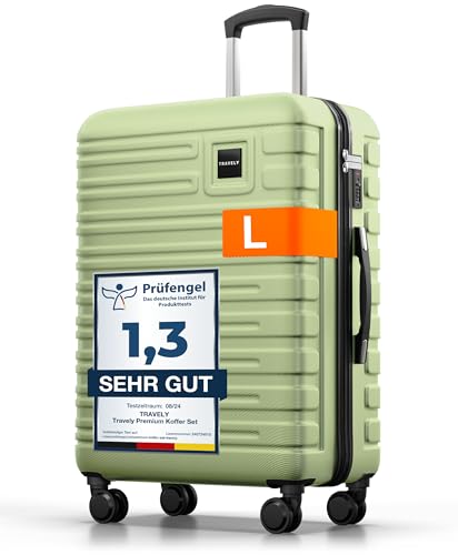 Travely Polycarbonat Koffer Groß 67cm L - 60L Innenvolumen -...