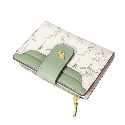Womens Wallet PU Leather Floral Wallet Card Holder – Bifold Clutch CoinS Purse for teenS Girls, Stylish Small Purse with Compartments