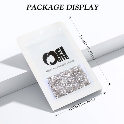 Image of Crystal Clear Flatback Rhinestones SS4 (1.5-1.7mm), 2880pcs Glass Nail Gems, Non Hotfix Rhinestones for Nails, Crafts, Clothing, DIY Bling Decorations