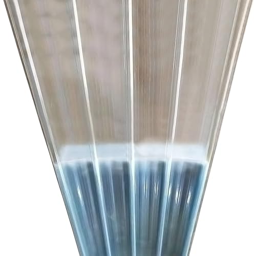 Paneles de Techo Transparentes de 2 mm Láminas Corrugadas de Fibra de Vidrio Precortadas Techos de Policarbonato para Invernaderos, Jardines y Cubiertas Exteriores, Láminas Corrugadas(3 Pcs,35x31in)