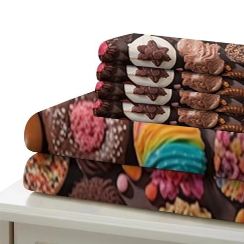 Housse de couette donut finitions microfibre parure lit durable - 7