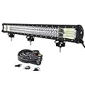 Willpower 28 inch 396W LED Light Bar Triple Row Spot Flood Combo Beam Off Road Lights Waterproof Work Light with Wiring Harness for Jeep Trucks SUV ATV UTV Boat Lights, 12V 24V