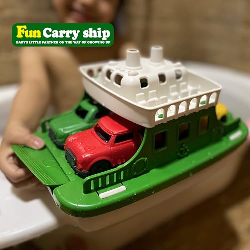Okgiugn 8007 Ferry Boat With 4 Car And 4 Wind Up Bath Swimming Toys, Kids Bath Toy Floating Vehicle Whales Submarines Swans Rockets, Bathtub Bathroom Pool Beach Toy Set thumb #6