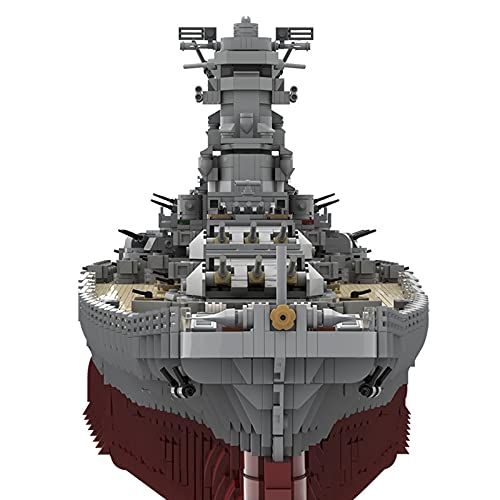 WANZPITS Classic Military WW2 IJN Yamato Battleship Architecture Model MOC-37260 Marine Armee Waffe Kriegsschiff Maßstab… – Bild 4